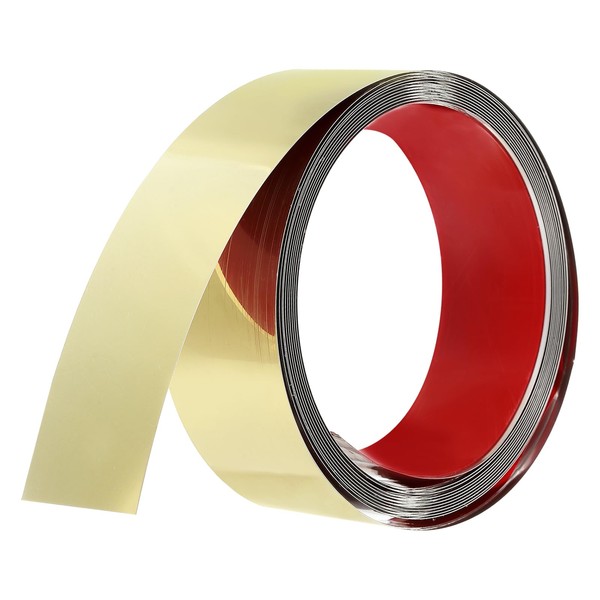 uxcell Gold Metalized Mirror Finish Molding Trim, Peel and Stick