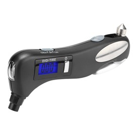 Multifunctional Outdoor Safety Emergency Car Flashlight Tire Pressure Gauge Cutter