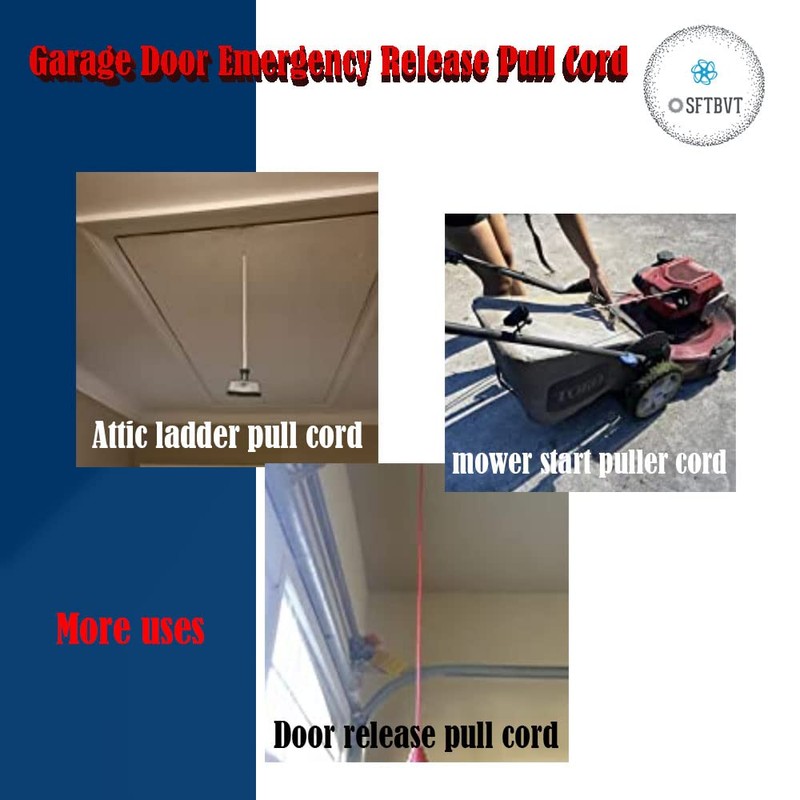 OSFTBVT Garage Door Emergency Release Pull Cord with Handle Garage