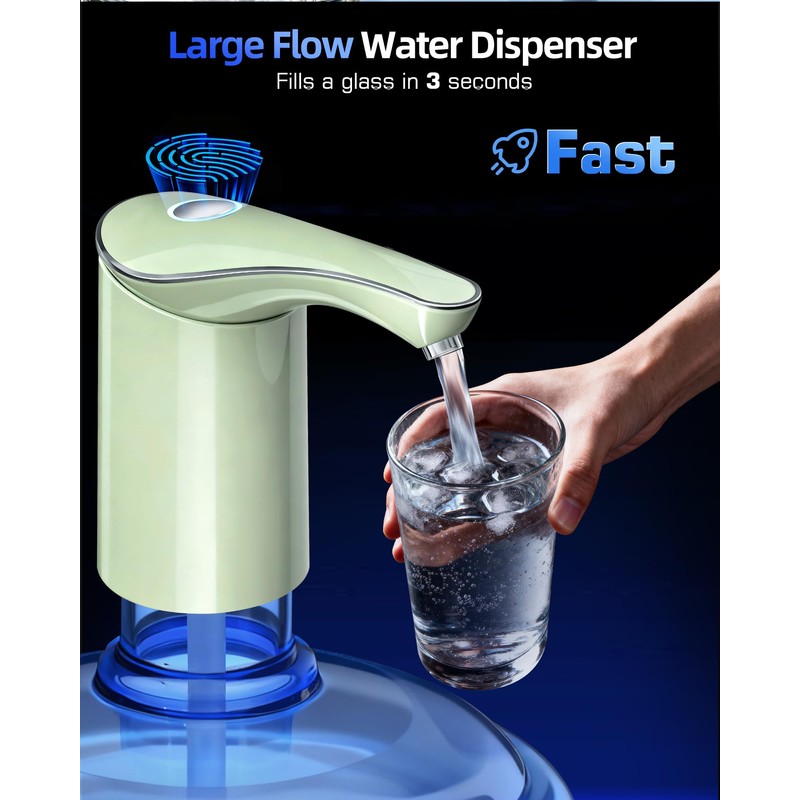 Redsack Rechargeable Water Dispenser Pump for 5 Gallon Bottle, Electric