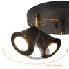 SEEBLEN 3-Light Industrial Directional Track Lighting, Adjustable Round Ceiling Spotlight,