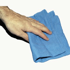 Angel-in-Armor Blue Surgical Towels (24"x16") – 25lb Bulk Box of 100% Cotton Cleaning Rags – Low Lint Reclaimed Huck Towels for Medical, Shop, Auto, and Commercial Use