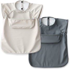 kalavika Feeding Apron Baby Apron Soft Feeding Bib Sleeveless Baby Bib 80 90 100 110 Size Girls Boys Baby Bib with Pocket Toddler Smock Children Nursery School Entrance Preparation Meal Apron Baby