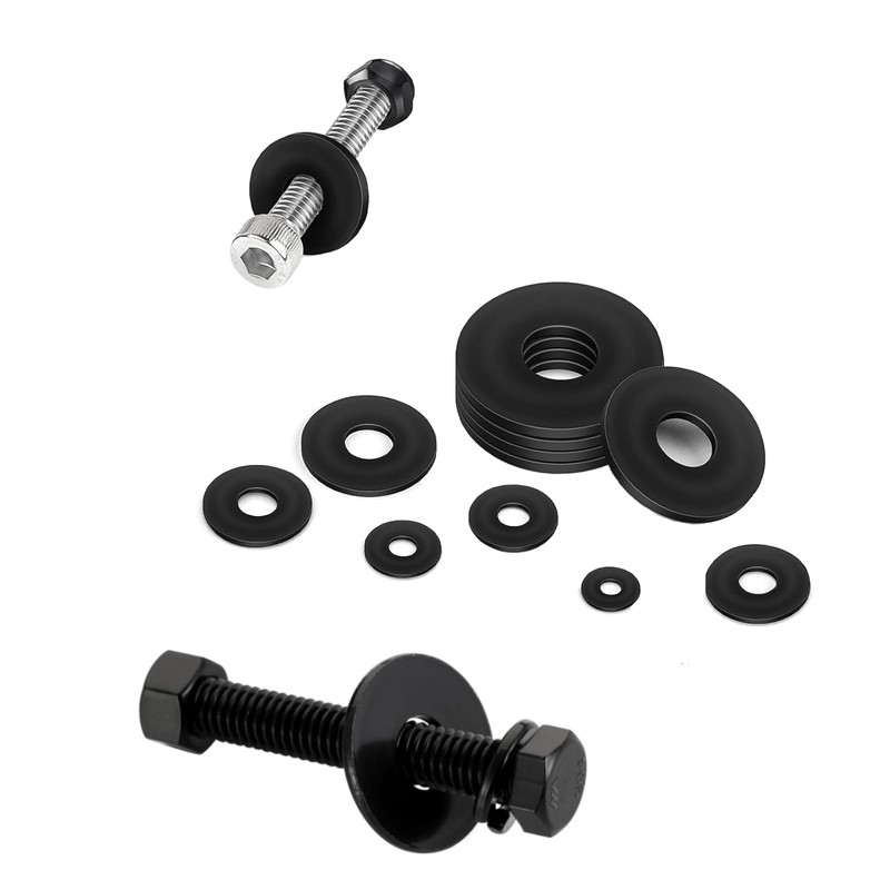 Pack of 50 Washers M10, Black Flat Washers Stainless Steel