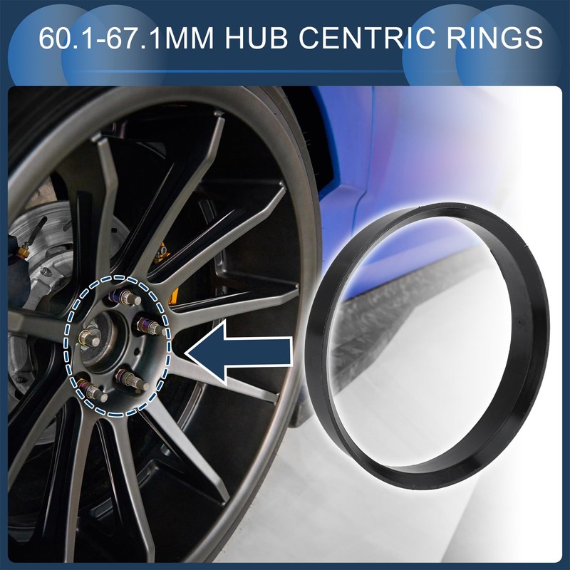 INFINAUTO Hub Centric Rings,60.1mm ID 65.1mm OD Car Wheel Hubrings