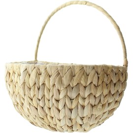 Dekoleidenschaft Water Hyacinth Wall Planter Natural Indoor Wall Planter Basket Flower Basket Wall Planter Wall Planter
