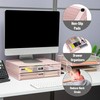 Mind Reader Mesh Monitor Stand with Storage Drawer, Ventilated Laptop