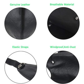 GelConnie Punk Leather Mask Motorcycle Biker Half Face Cosplay Mask Wind Protective Anti-Dust Outdoor Sports Mask for Cosplay Party Props