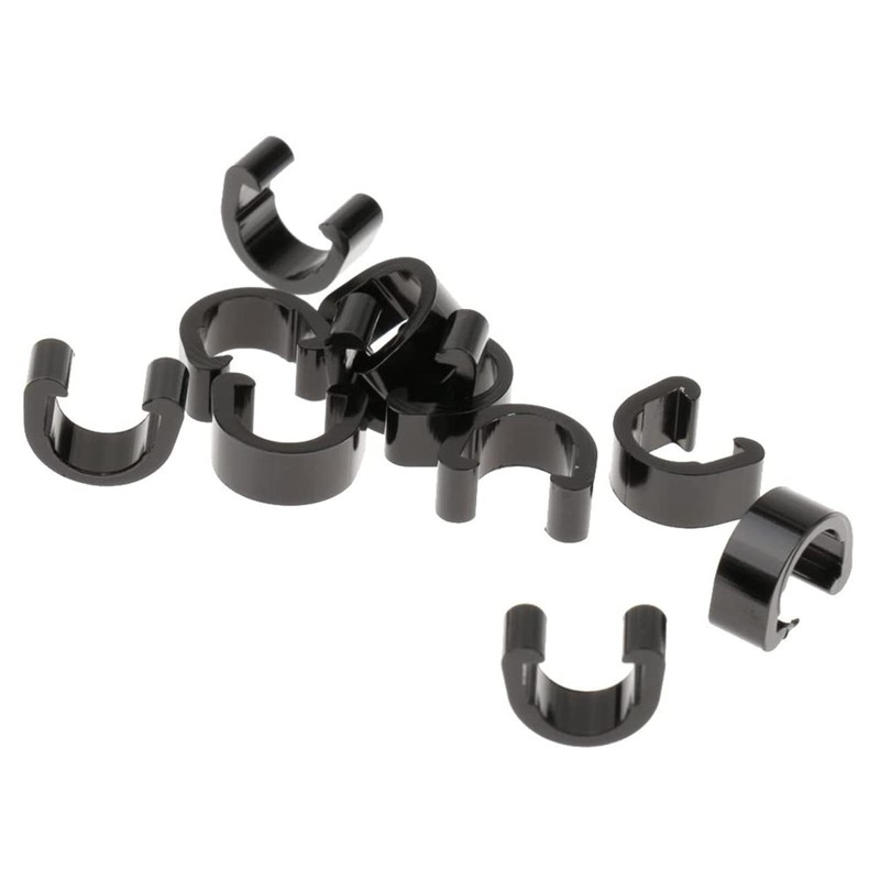 Pack of 10 Bicycle Cable Clamps Aluminium C-Clip Bicycle C-Clip