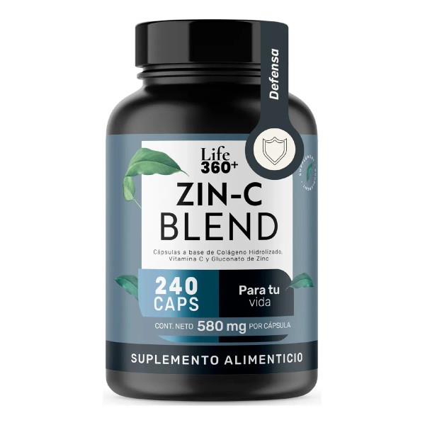 Zinc Vitamina C Life360+ Zin - C Blend 240 Cápsulas