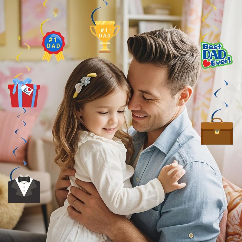 DWEARTY Fathers Day Banner Can Be Accompanied by Photos and
