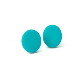 Turquoise Blue Stud Earrings for Women, Clay Geometric Jewellery Gifts for Her Under 5 (Small 10mm)