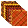 24 Sheets Autumn Plaid Pattern Pad 11.8'' x 11.8'' Thanksgiving