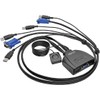 Tripp Lite 2-Port USB VGA Cable KVM Switch with Cables