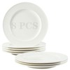 TAMAYKIM 10 Inch Porcelain Salad Dinner Plates 8 Pieces, Wide