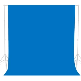 BOLLUMA 3x3m Blue Screen Background Photography Backdrop, 100% Cotton Muslin Chromakey Machine Washable Collapsible Backdrop for Studio Product Portrait Shooting, Live Streaming, Zoom Meeting