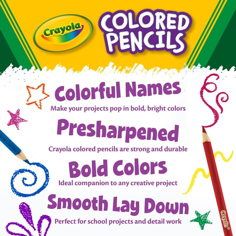 Crayola Mini Colored Pencils (Colors may vary), Coloring Supplies for