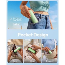 Gaiatop - Ventilador portátil de mano, mini ventilador 3 en 1 refrigeración máxima de 17 horas, ventilador personal plegable, diseño de bolsillo, ventiladores de viaje recargables por USB, para