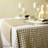 Linen & Cotton Gingham Tablecloth Estella - 100% Linen, White