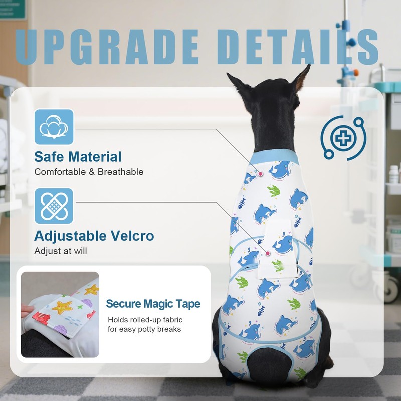 Abuandi Traje de recuperación para Perro, Talla XS HT
