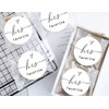 ZLKAPT 120pcs His Favorite Stickers Wedding Favor Labels - black