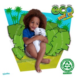 EcoBuddiez - White Tiger from Deluxebase. Large 30cm Soft Plush Animals made from Recycled Plastic Bottles. Eco-Friendly Cuddly Gift for Kids and Cute Stuffed Animal Toy for Toddlers.