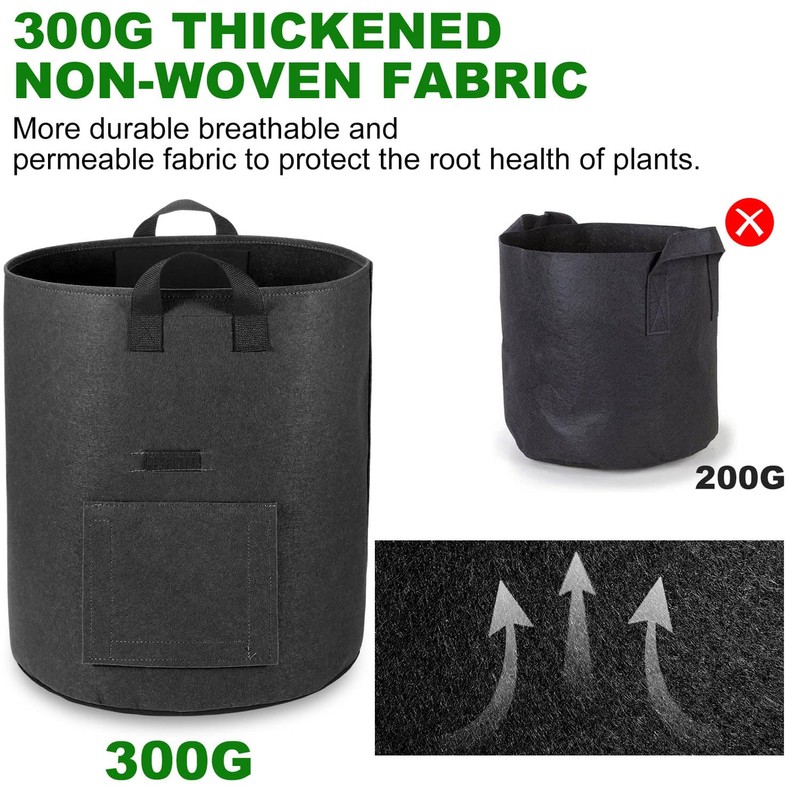 OPPOLIFE 4-Pack 10 Gallon Potato Grow Bags with Flap Window,