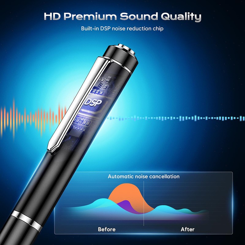 Voice Recorder with Playback, 128GB Digital Voice Activated Recorder with