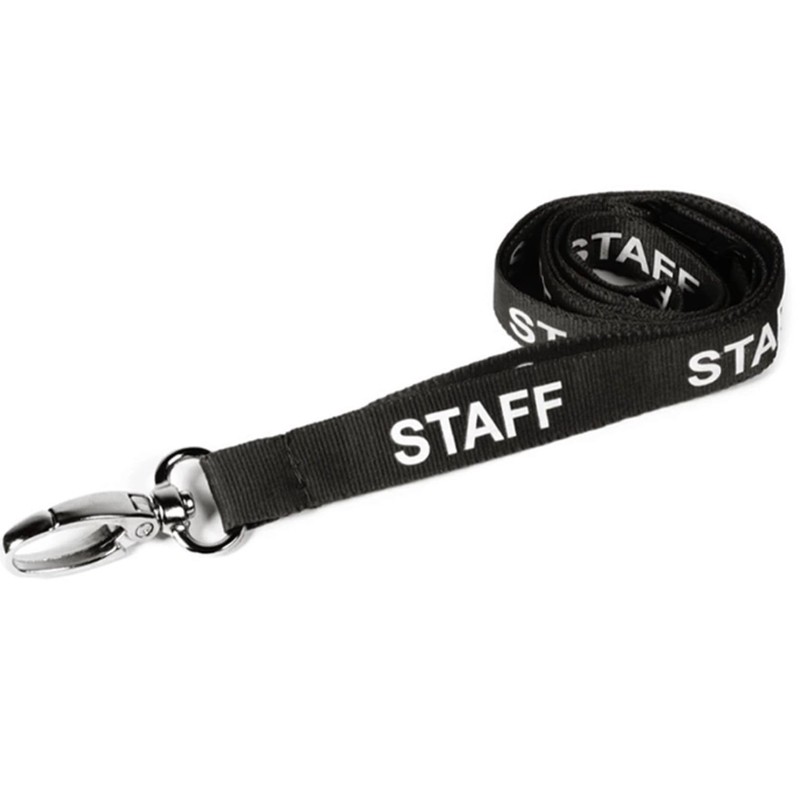 Customcard ltd. StaffBlack Staff Visitor Polka Dot Lanyards