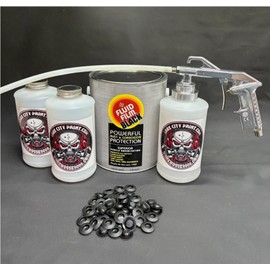 Gal. Fluid Film Black, Semi Pro Undercoating Gun, 1 Wand, 3 W Qt. Bottles, and 50 Rust Plugs