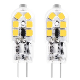 Yucclim T3 G4 12Volt LED Light Bulb -Bi-Pin Base JC T3 Halogen Bulb- 20W Equivalent for RV Camper Trailer Motorhome 5th Wheel, Marine Boat 12V AC/DC (2 Pack, Cool White)