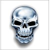 Vinyl Junkie Graphics Chrome Vampire Skull Sticker/Decal