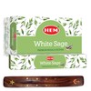 HEM White Sage Premium Incense Sticks, Full Pack of 12,