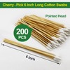 ILANSIN 200PCS Pointed Swabs - 6 inch Long Cotton Swab