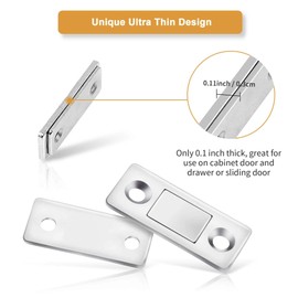 18 Pack Ultra Thin Magnetic Door Catch with Screws, Drawer Magnet Catch for Kitchen Closet Door Closing Magnetic Door Catch Closer (18 Pack)