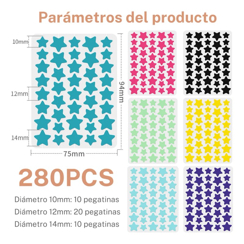 280pzs Mascarillas Estrella Acne