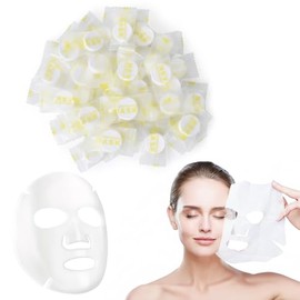 Nivofu Máscara Facial Comprimida de 40 Piezas, Suave no Irritante Altamente Hidratante Mascarilla Facial DIY, Mejora la Sequedad, Envoltura de Caramel