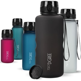 720°DGREE uberBottle Water Bottle, 2 L, softTouch with Sieve, BPA-Free, XXL Water Bottle for Gym, Workouts, Fitness, Sports, Outdoors, Large Sports Bottle Made of Tritan, Lightweight, Shockproof