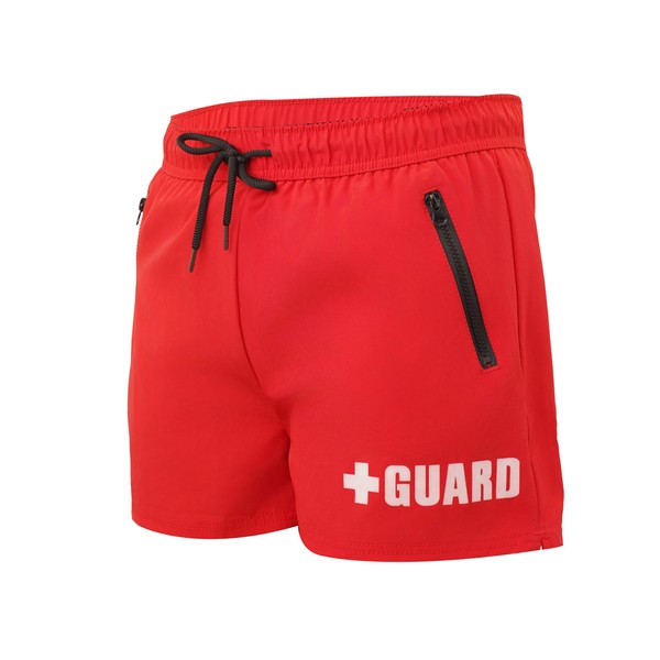 BLARIX Guard Volley Swim Trunks Short Length Large Red