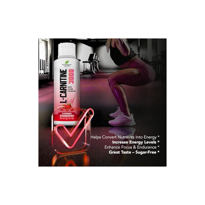 L-Carnitine Liquid 3000mg Per Serving | High Strength Liquid Carnitine