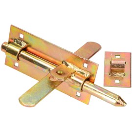 KOTARBAU® Bolt Bolt 150 mm Double-Sided Lock Bolt Galvanised Yellow Steel Gate Bolt Push Bolt Door Bolt Door Bolt Door Lock Robust