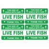 Live Fish Sticker,2x3 inch 200pcs Live Fish shippping Sticker