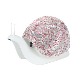 Bling Rhinestone Cute Snail Soap Dispenser Plastic Pump Liquid Bottle Funny Countertop Container for Bathroom Kitchen Toilet Hotel 120ml/4oz (Pink)