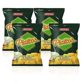 Jackn Jill Piattos Potato Crisps Sour Cream & Onion, 3 Oz (85g), 6 Pack