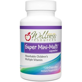 Super Mini-Multi - Kids' Multivitamin Capsules with Methyl Folate, Methyl B12 & Coenzyme B for Brain, Growth & Focus – Easy-to-Swallow, No Additives (120 Capsules)