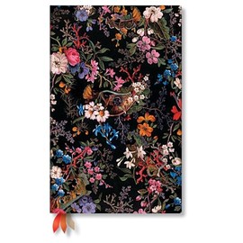 Floralia (William Kilburn) Maxi Dot-Grid Journal: Hardcover, 120 gsm, ribbon marker, memento pouch, book edge printing, elastic closure