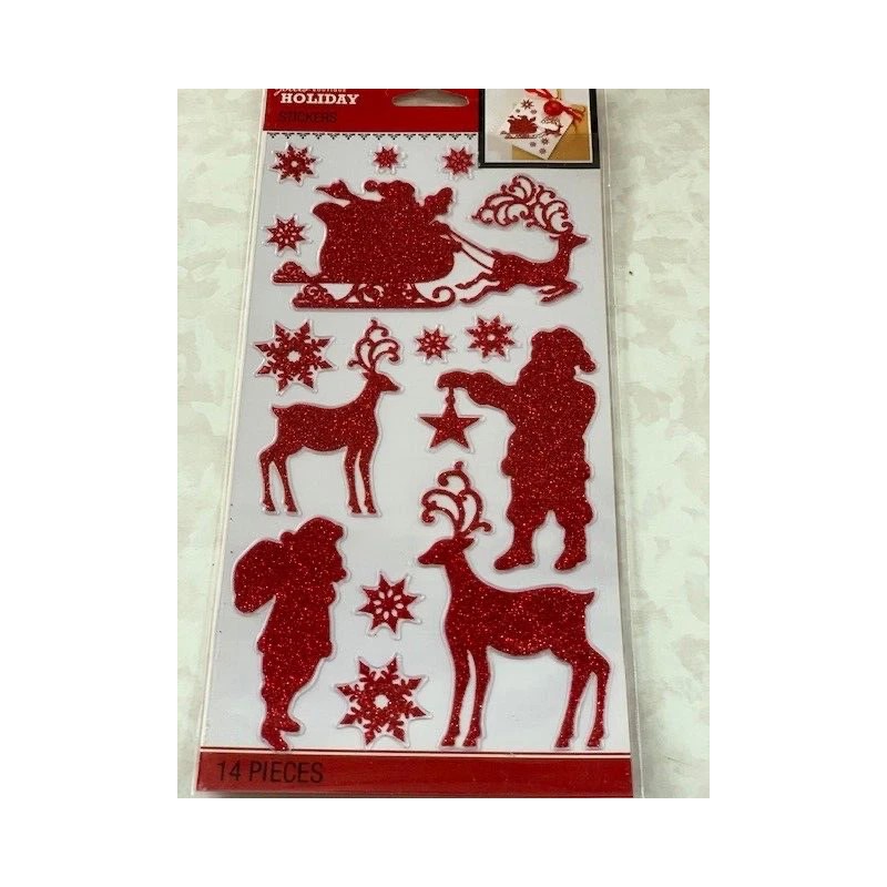 EK Success Brands JOLEE’S BOUTIQUE HOLIDAY STICKERS REINDEER AND SANTAS