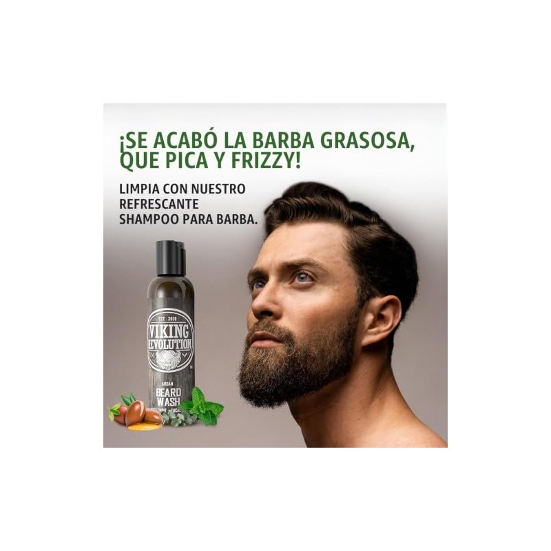 BEST DEAL Beard Wash & Beard Conditioner Set w/ Argan