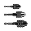 3 Pcs Hexagonal Shank Keyless Drill Chuck Adapter, Drill Chuck