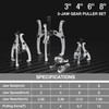 DURATECH 4-Piece 3-Jaw Gear Puller, 3", 4", 6", 8", Removal